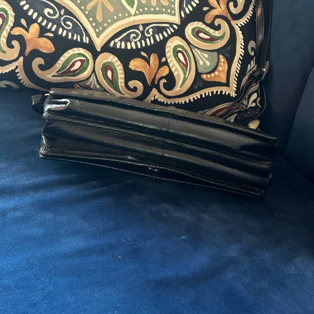 Brighton Black Croc-Embossed Clutch with Jewel Accent - Picture 3 of 6